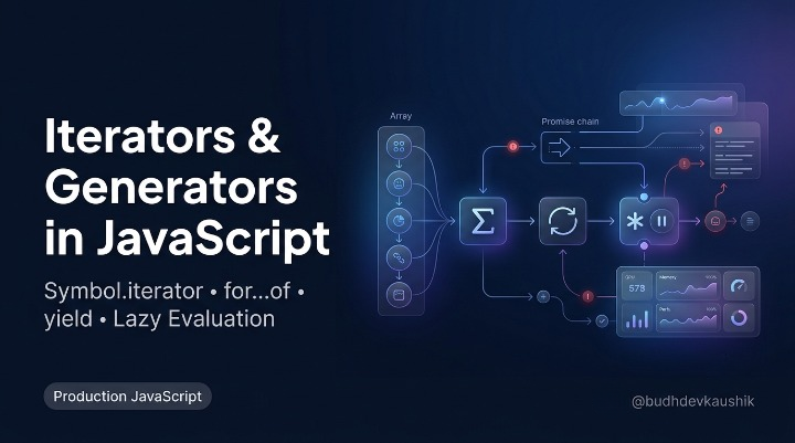 Iterators and Generators in JavaScript: Symbol.iterator, for…of, yield, and Lazy Evaluation