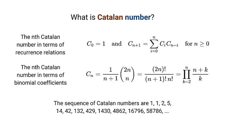 Catalan number formula