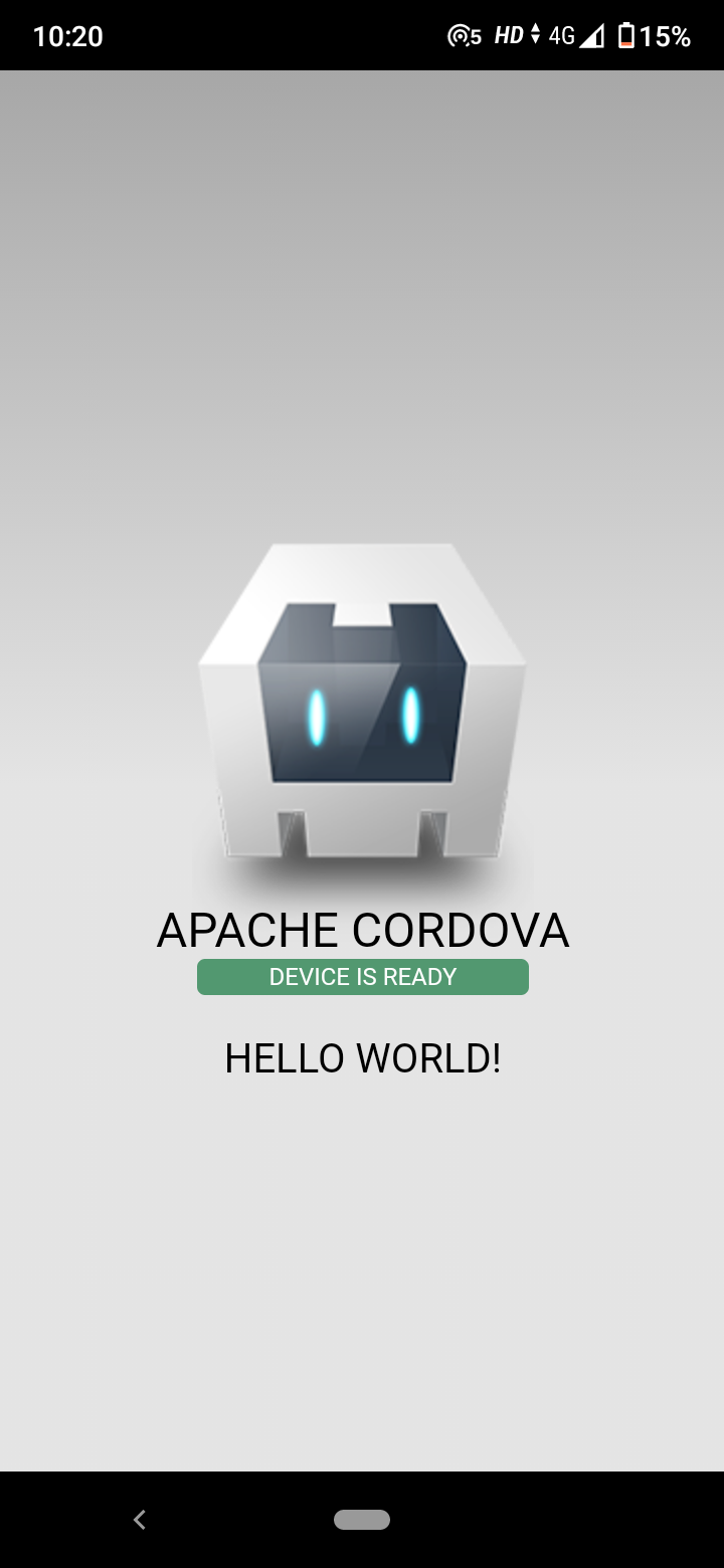 Hello World Apache Cordova