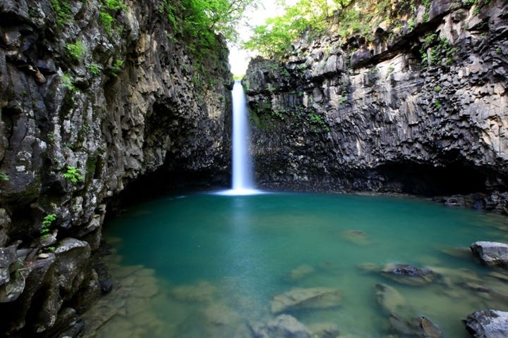 Jaein Falls is located in Yeoncheon-gun, Gyeonggi-do, South Korea