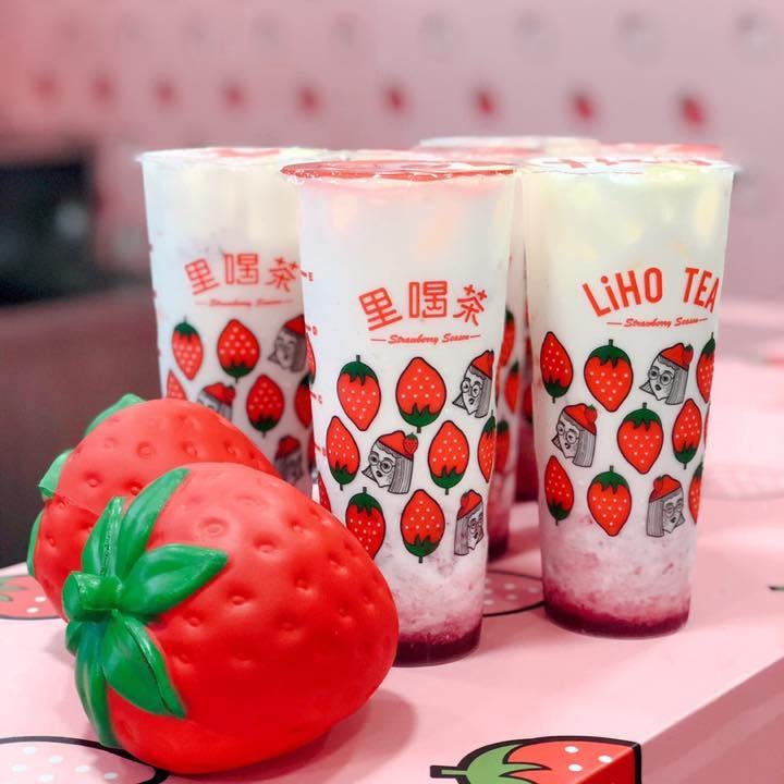 Liho (Singapore Bubble Tea)'s Strawberry Milk Tea