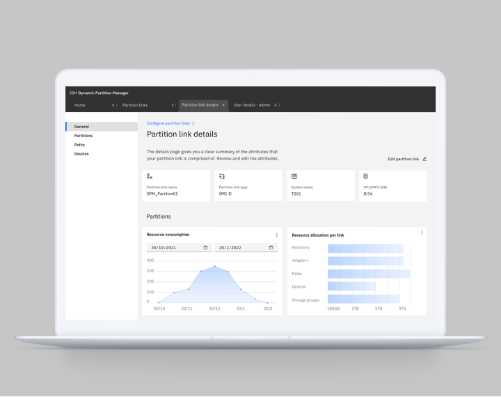 Dynamic Partition Manager UI