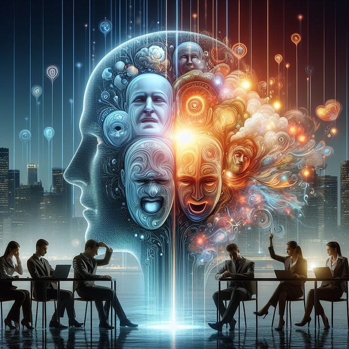 A realistic image representing the integration of Emotional Intelligence into personal and professional development, showcasing how it can enhance career growth and personal well-being.