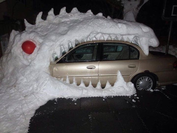 Snow Godzilla in Buffalo — UNCREDITED