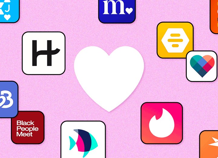 Logos of dating apps