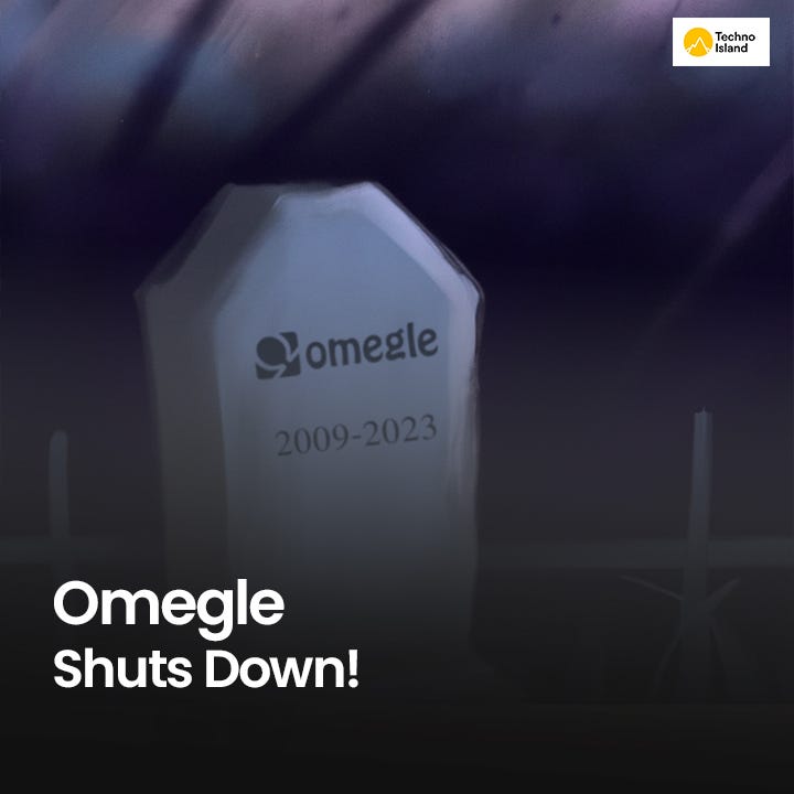 omegle logo on a graveyard as Omegle Shuts Down