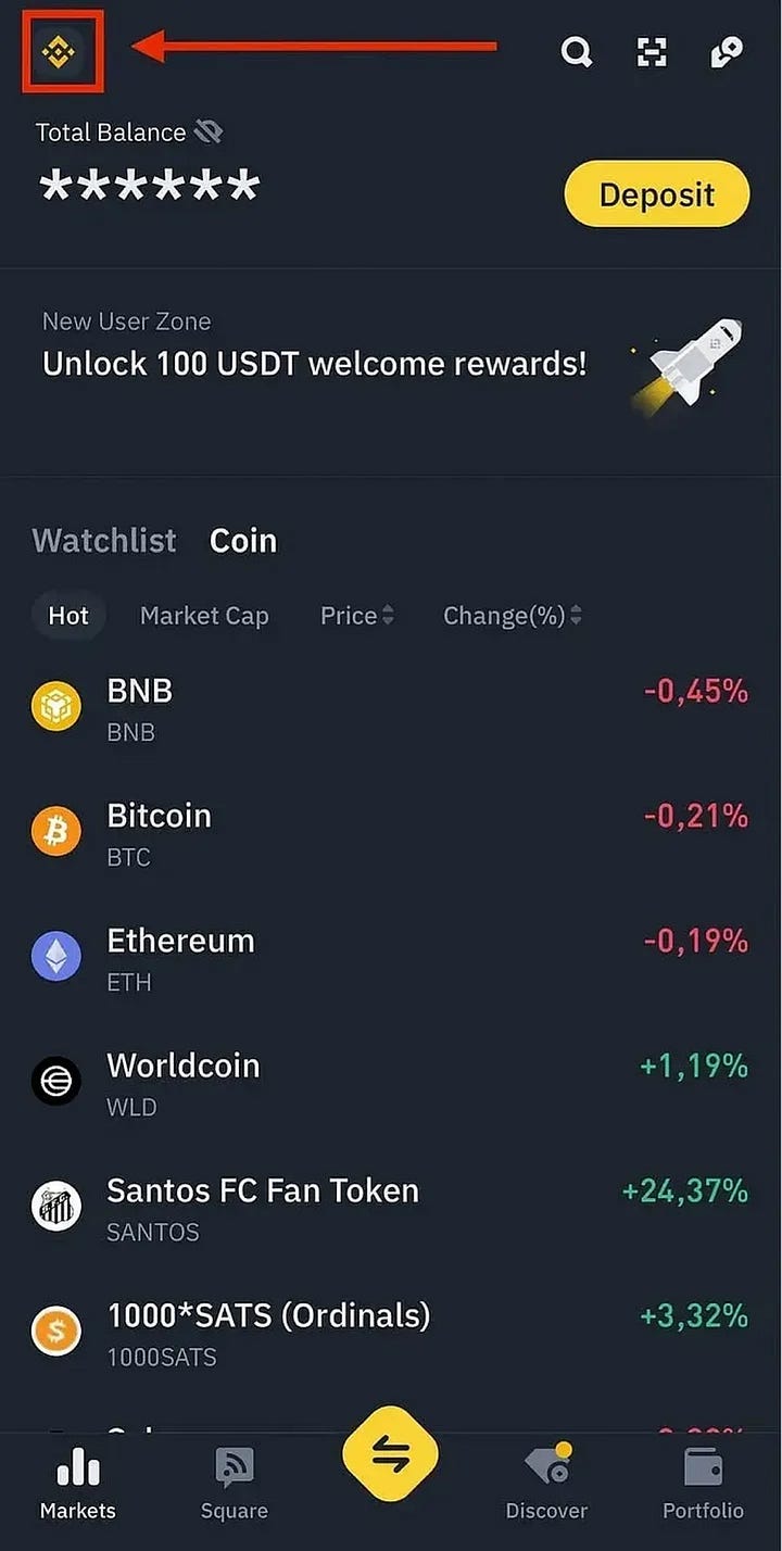How to check your BNB balance in Binance