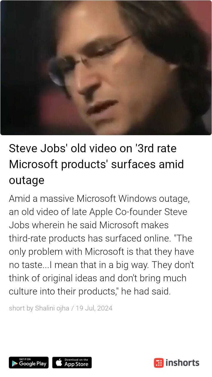 Why Is Microsoft A Third Rate Company?