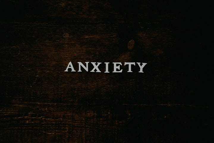 The word Anxiety in shaky white letters against a black backrgound