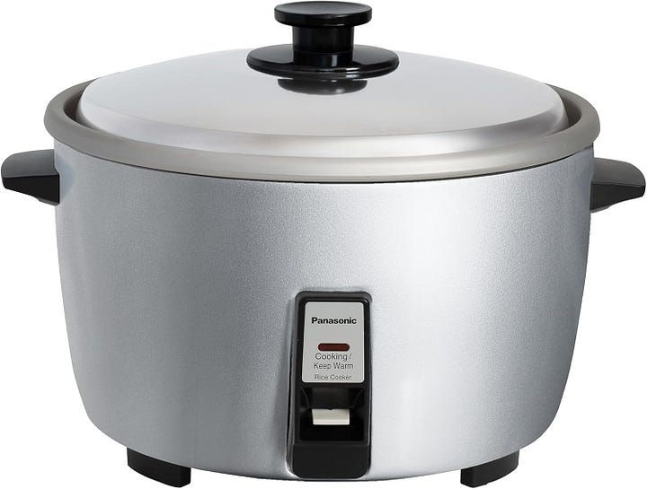 Panasonic Commercial Rice Cooker, Large Capacity 46-Cup (Cooked), 23-Cup (Uncooked) with One-Touch Operation and 8-Hour Keep Warm — SR-42HZP — Silver — BEST COMMERCIAL RICE COOKERS — WALFOSBRAND.COM