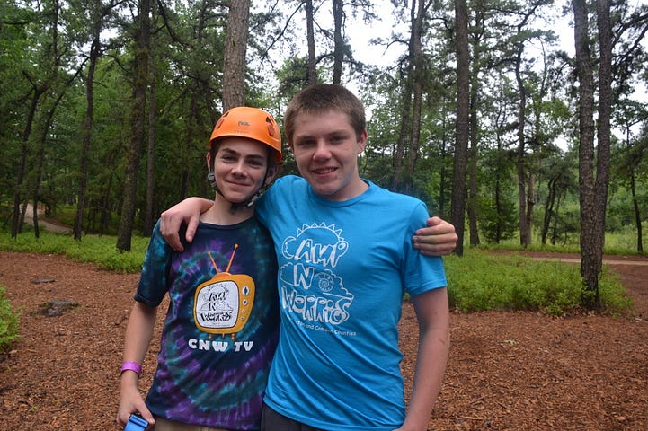 Brothers, Artie and Ben Anenberg of Medford at Camp No Worries.