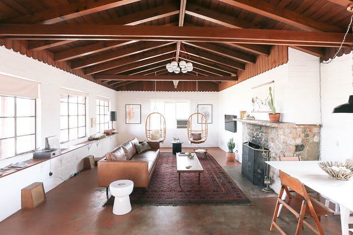 A renovated hacienda for rent in Joshua Tree National Park; photo by Sara Combs