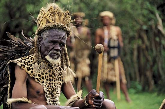 African Elder probably leading prayers to God