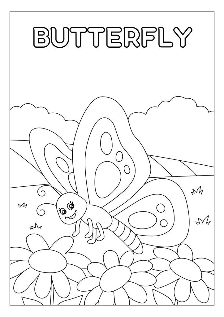 Butterfly In the Garden Coloring Book