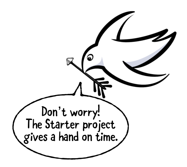 Swift icon says: Don’t worry the starter project gives a hand on time