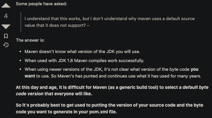 Я видел как люди на stackoverflow обсуждали почему дефолтные настройки Maven такие