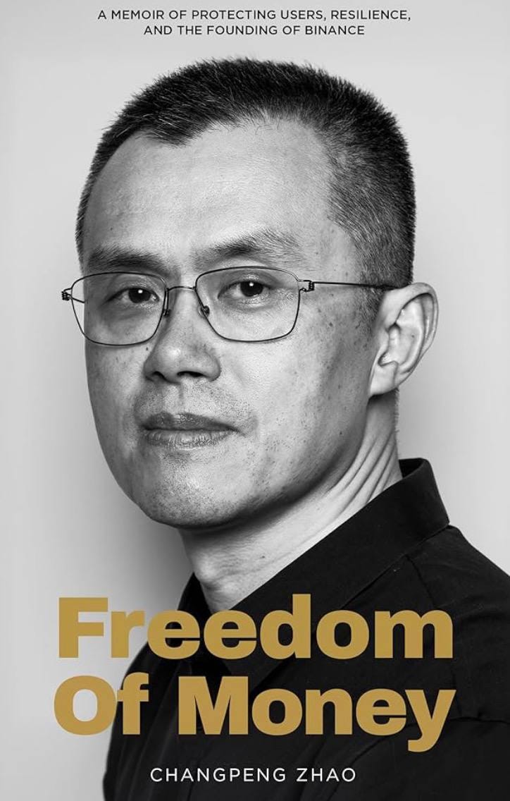  CZ has released a book called “Freedom of Money”