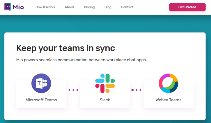 Using Mio to sync Cisco Webex Teams and Microsoft Teams