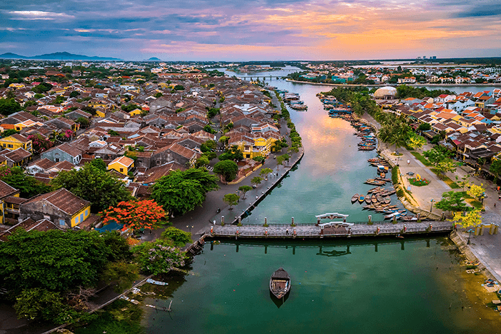 Hoi An city landscape in Vietnam.