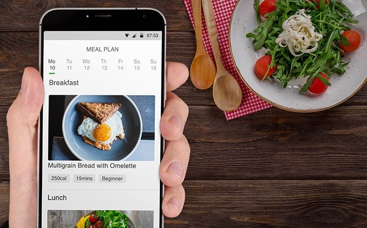 diet and nutrition app meal plan