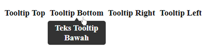 Tooltip bawah