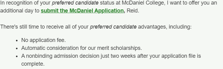 An email describing Reid as a “preferred candidate”