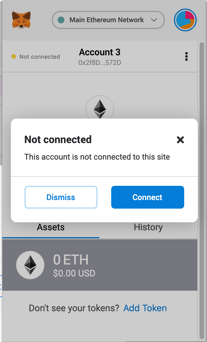 metamask cant press button