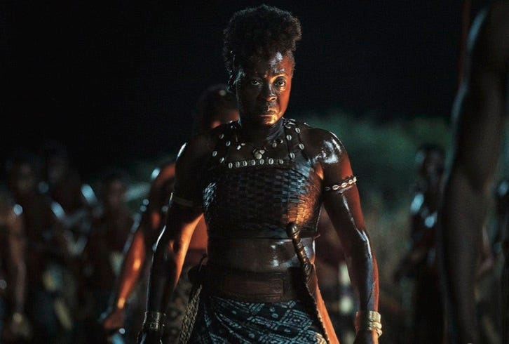 Photo of actor Viola Davis in the filmThe Woman King