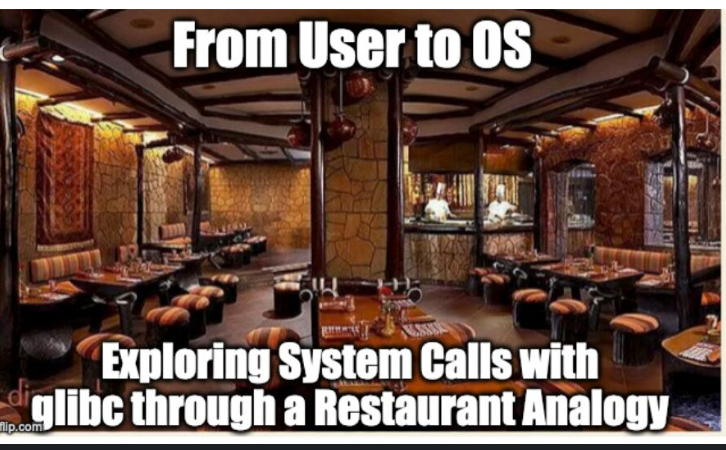 From User to OS: Exploring System Calls with glibc through a Restaurant Analogy
