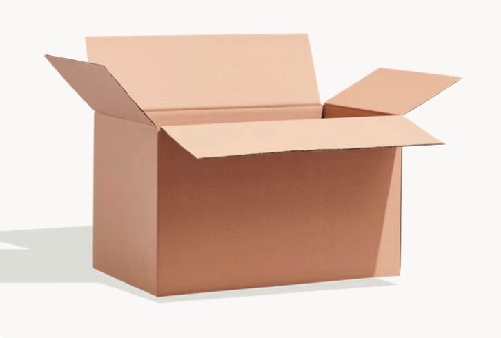 photo of a cardboard box