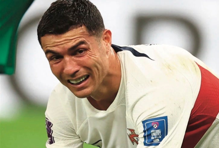 photo of Ronaldo crying