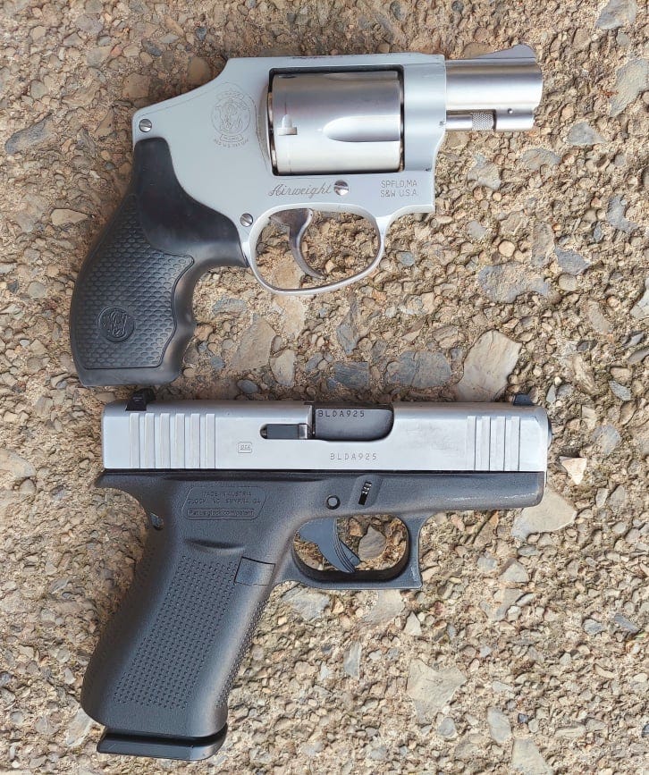 Smith and Wesson 642 Airweight with Glock