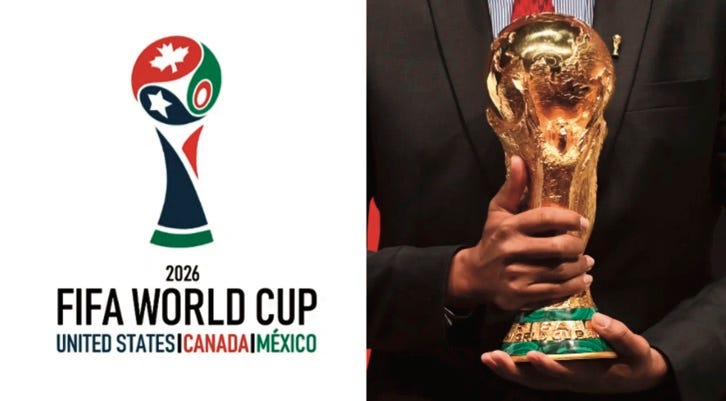 photo of FIFA World Cup 2026 logo and FIFA World Cup trophy