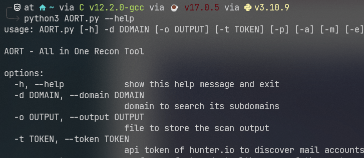AORT: All in One Recon Tool