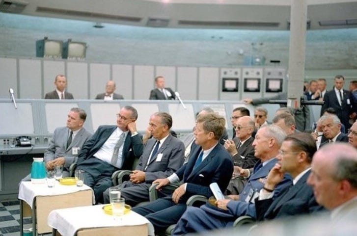 President Kennedy and his team of advisors discuss U.S. options during the Cuban Missile Crisis.