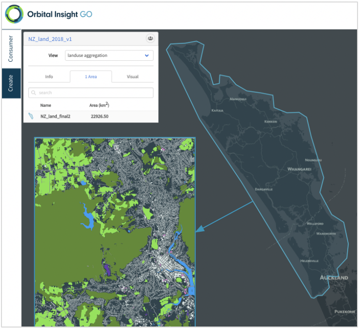 Orbital Insight GO land use mapping