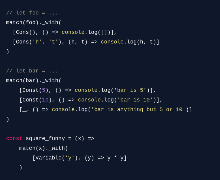 Figure 12: The match function in usage!