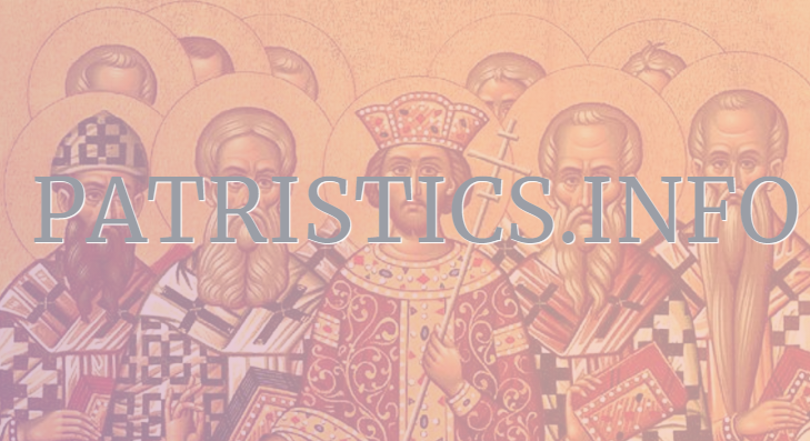 Patristics.info overlayed on the Council of Nicea icon