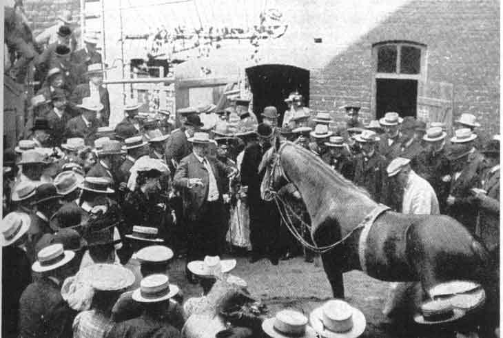 Clever Hans and von Osten giving a demonstration