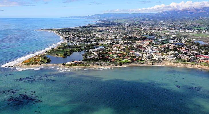 The University of California, Santa Barbara…like no school on earth!