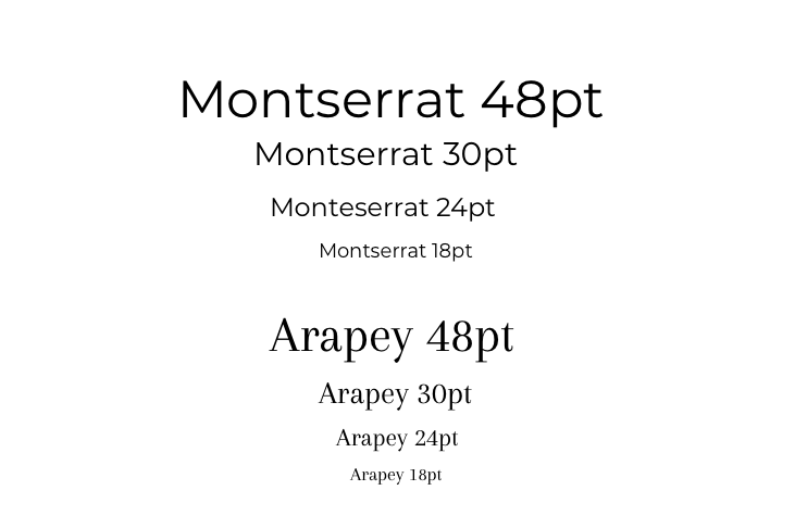 Typefaces used in this platform design: Montserrat and Arapey