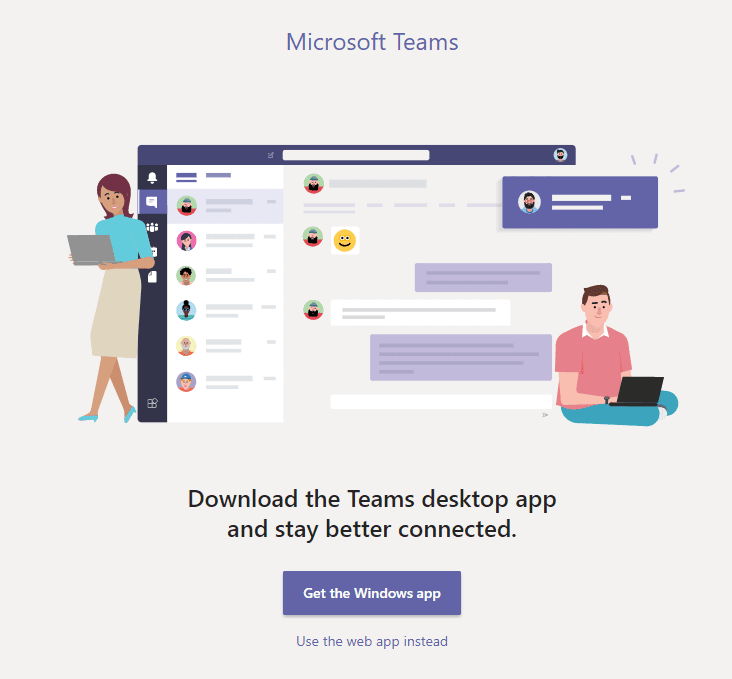 Using the Microsoft Teams web app