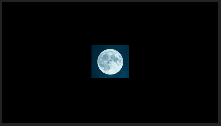 Cropped Moon Image in the Program Panel (Centered)