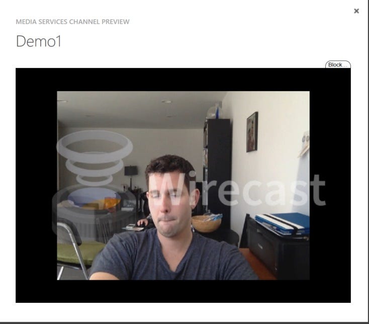 Demo preview wirecast