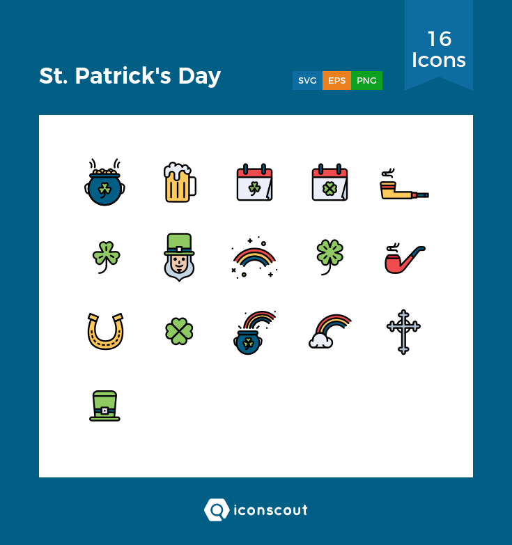 St. Patrick's Day icons by Jemis Mali