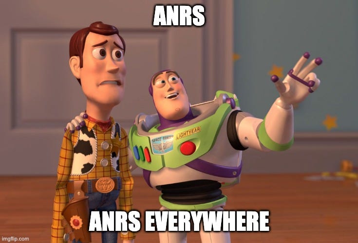 Woody and Buzz meme — It says "ANRs, ANRs everywhere"