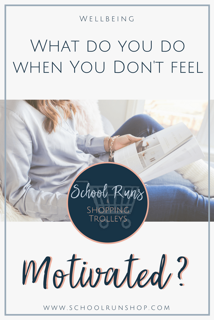 What do you do when you don't feel motivated? Sometimes we need to just stop and take care of ourselves so we don't become overwhelmed. Here are some tips to give you inspiration. 