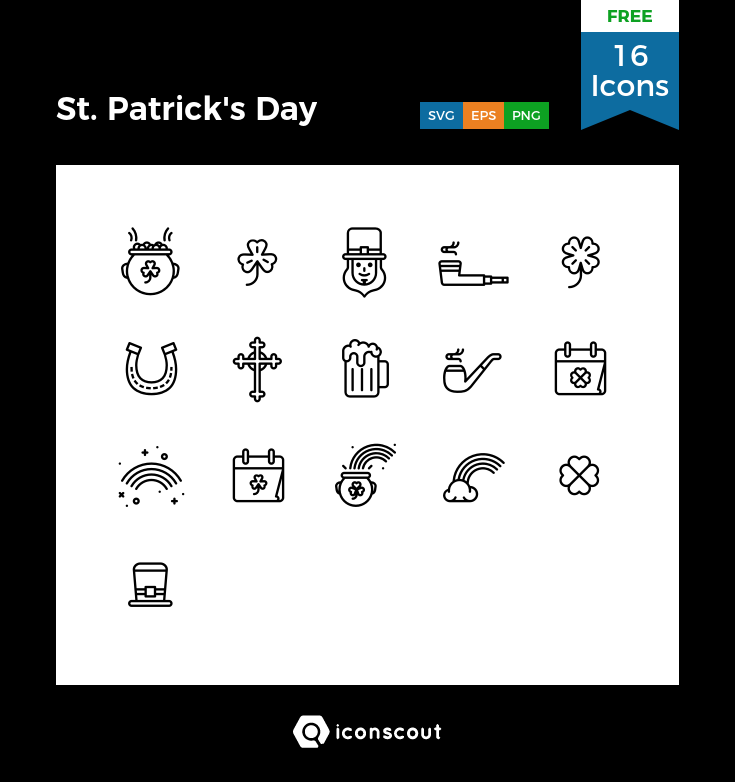 St. Patrick's Day icons by Jemis Mali