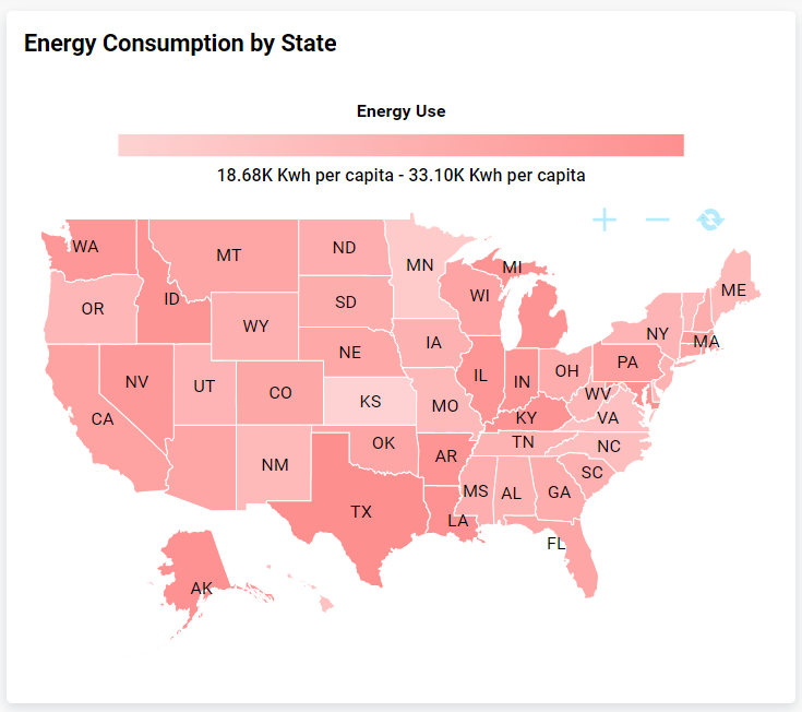 Energy Consumption by State Map