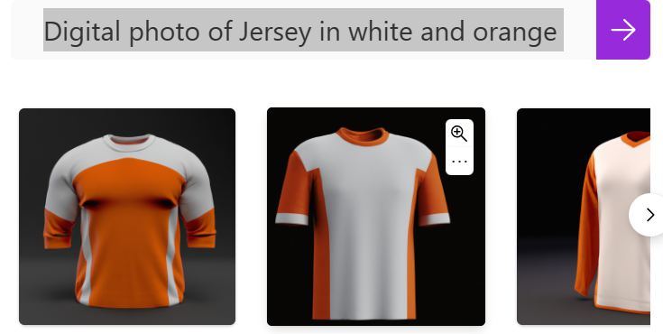 Jersey with orange and white